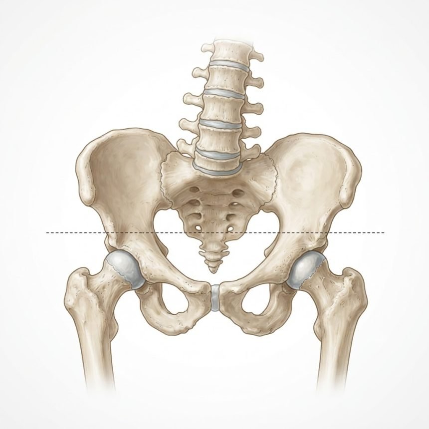 Anatomia del bacino con asimmetria e obliquita pelvica