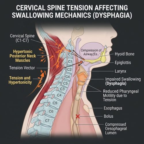 difficolta deglutire tensione cervicale postura collo