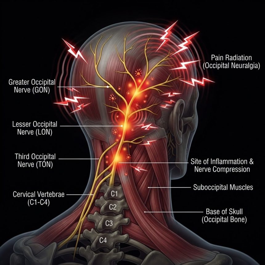 nervo occipitale nevralgia infiammazione cervicale
