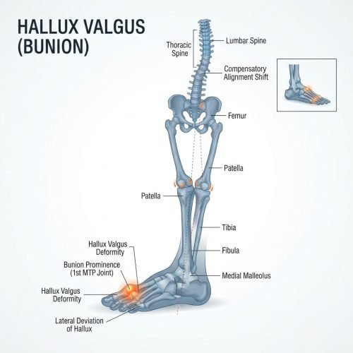 Alluce valgo: anatomia del piede e punti di carico