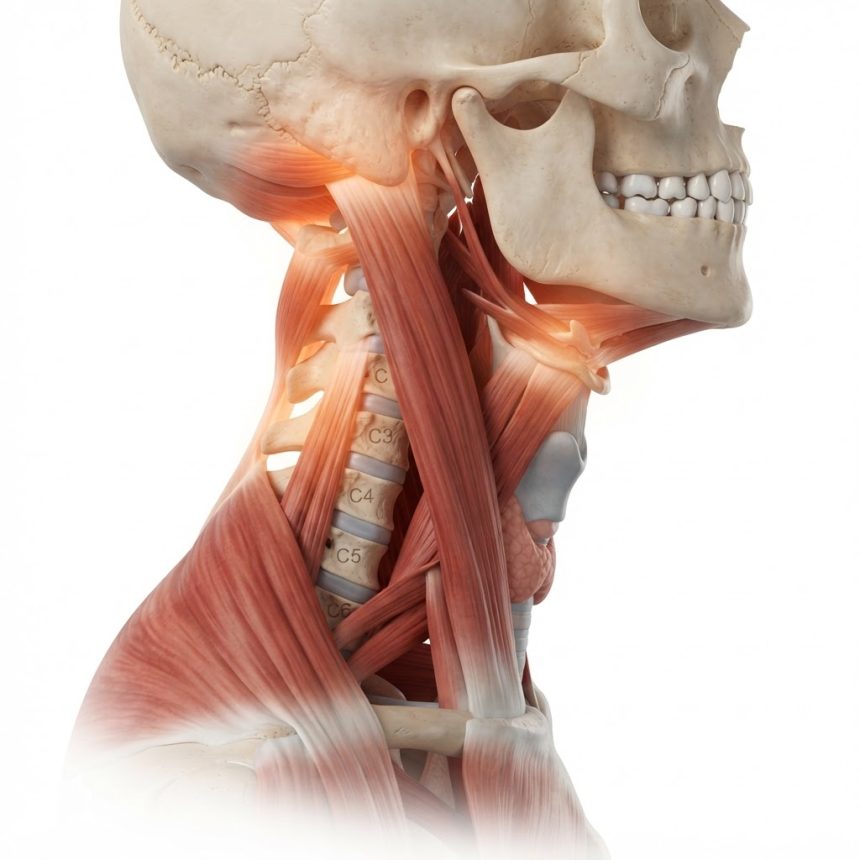 deglutizione-tensione-cervicale Difficoltà a deglutire e tensione cervicale: anatomia del collo