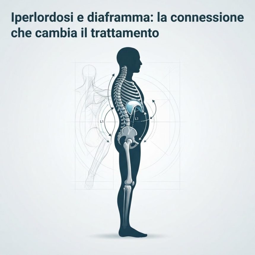 Iperlordosi e diaframma: connessione biomeccanica Schema biomeccanico della connessione tra iperlordosi lombare e diaframma