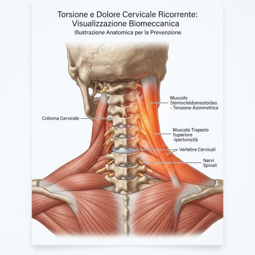 Torcicollo ricorrente: anatomia dei muscoli cervicali e punti di tensione